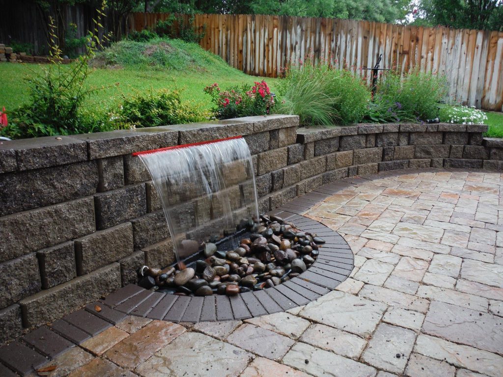 retaining walls and water features